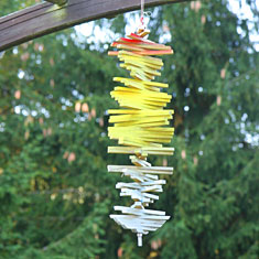 Windspiel an einem Wohnwagen auf dem Campingplatz Waldesruh
